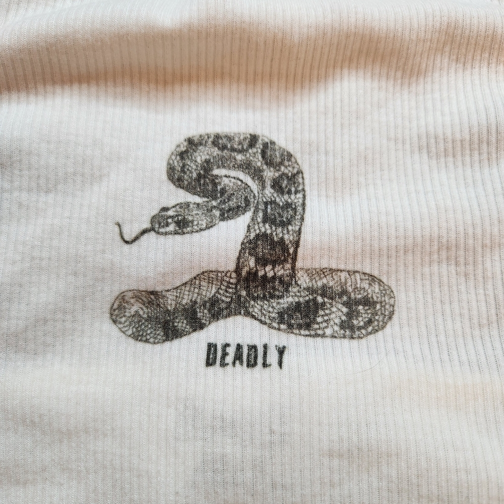 Princess Polly White Deadly Snake Halter Top Size 4 - Picture 3 of 6
